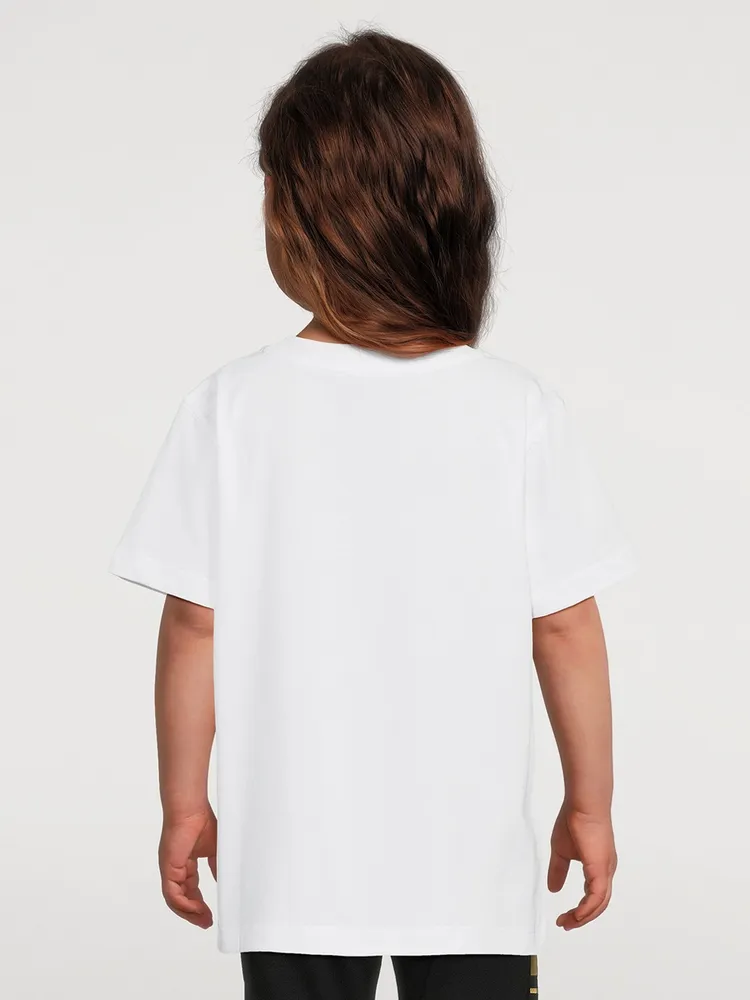 Kids Cotton T-Shirt With Ombre Logo