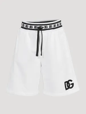 Jersey Shorts With Logo Embroidery