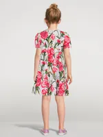 Short-Sleeve Dress Carnation Print