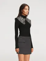 3D Jacquard Frill Collar