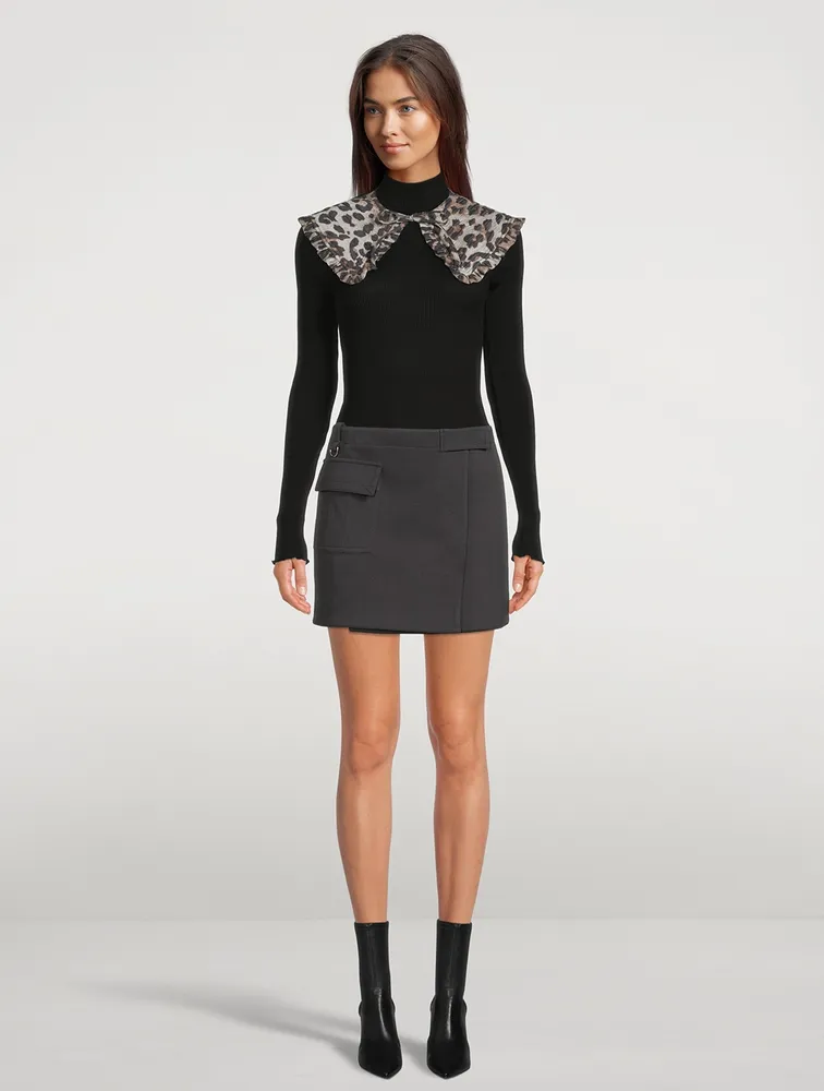 3D Jacquard Frill Collar