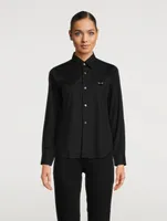 Small Embroidered Heart Poplin Shirt