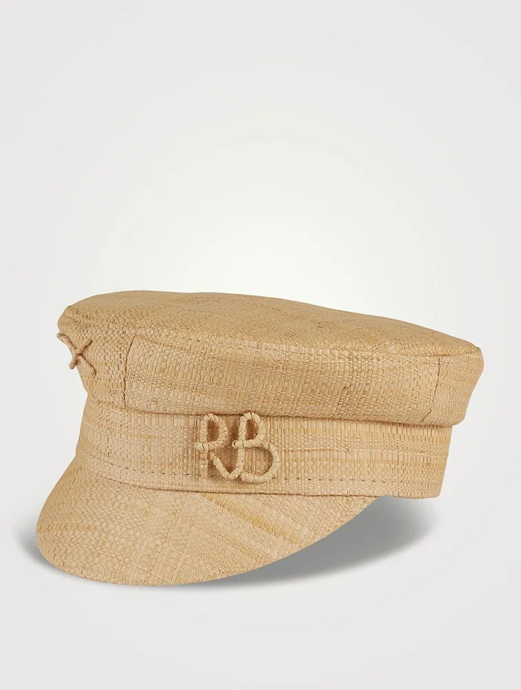 Monogram-Embellished Baker Boy Cap