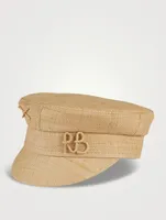 Monogram-Embellished Baker Boy Cap