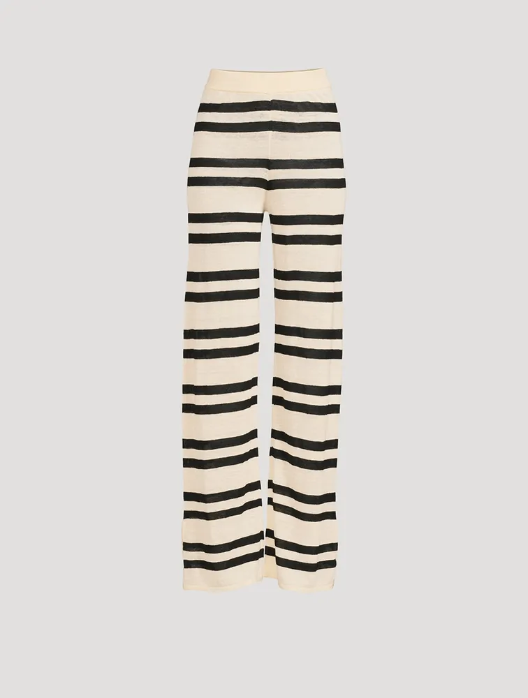 Organic Linen Blend Knit Pants