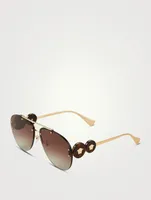 Double Medusa Aviator Sunglasses