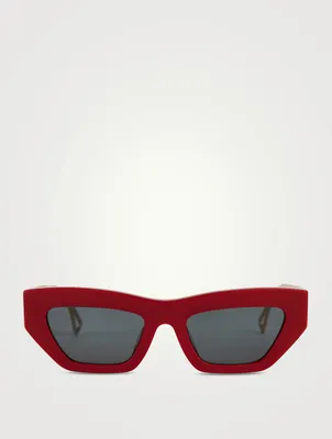 90s Vintage Logo Cat-Eye Sunglasses