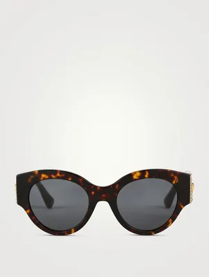 Medusa Cat Eye Sunglasses With Crystals