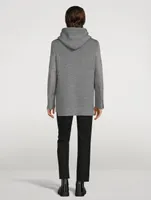 Wool Cashmere And Silk Knit-Back Jacket