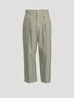 Cotton Wide-Leg Pants