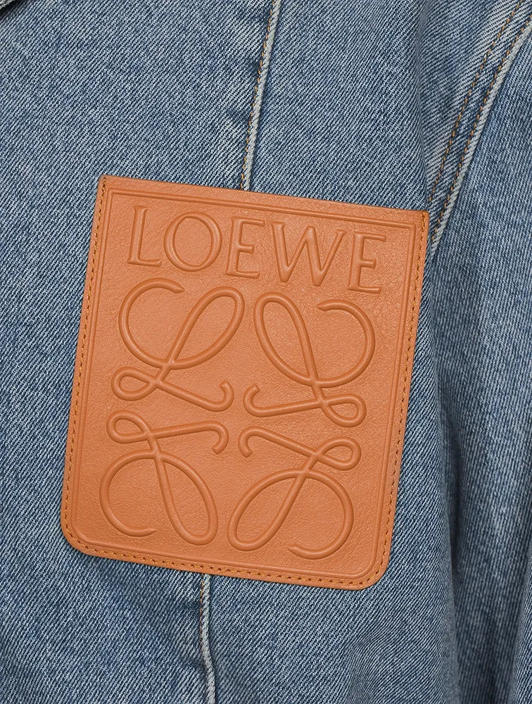 Loewe Anagram Workwear Denim Jacket in Blue