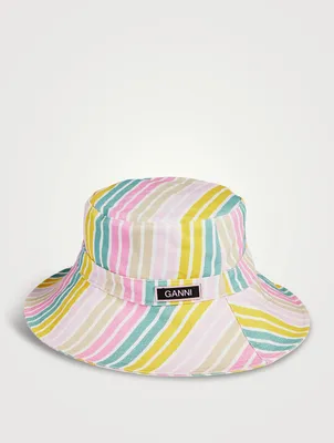 Striped Recycled Tech Bucket Hat