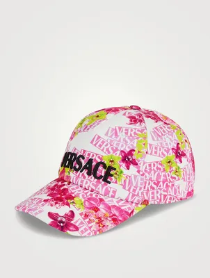 Logo Baseball Cap In Orchid Print