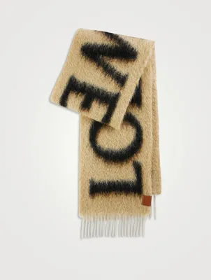 Wool And Mohair Logo Scarf