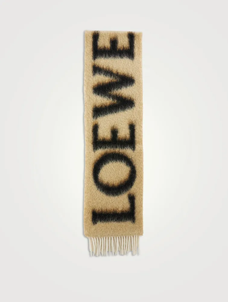 Wool And Mohair Logo Scarf