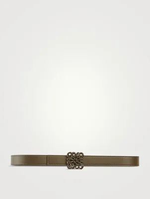 Inflated Anagram Leather Belt