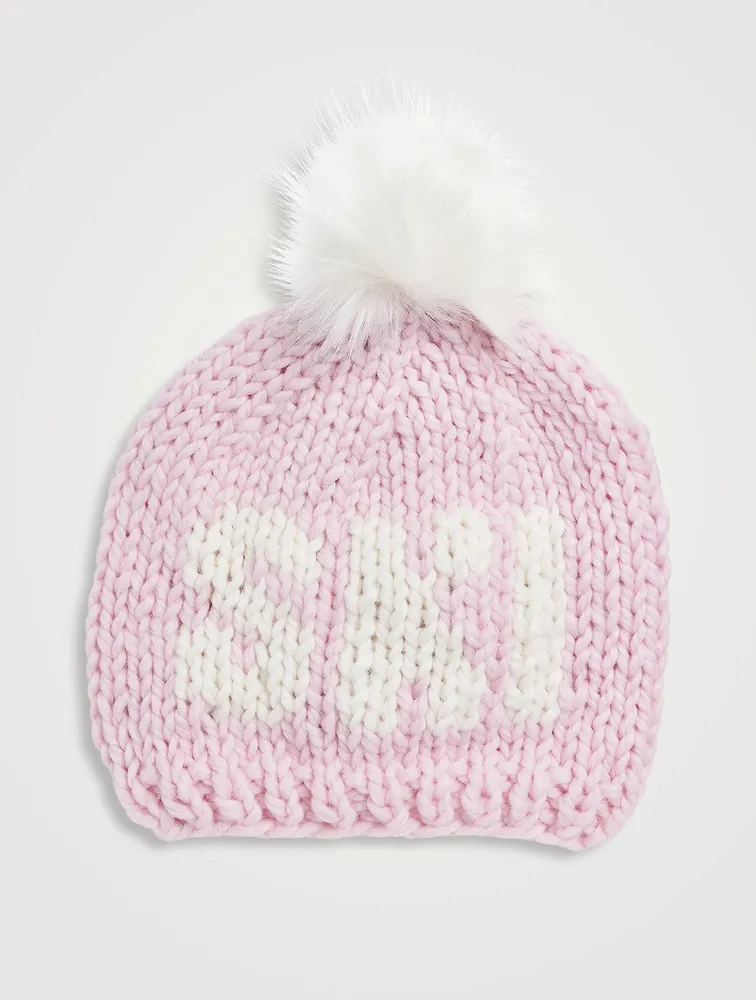 Wool Ski Toque With Removable Pom