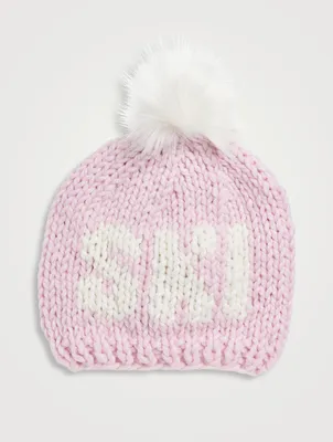 Wool Ski Toque With Removable Pom