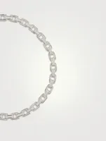 18K White Gold Pavé Diamond Deco Link Necklace