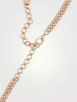 Mini 18K Rose Gold Pavé Diamond Link Choker Necklace