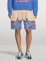 Canvas And Floral Shorts