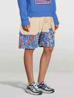 Canvas And Floral Shorts