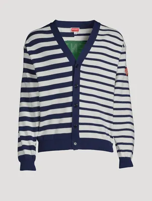 Cotton And Wool Cardigan Striped Print