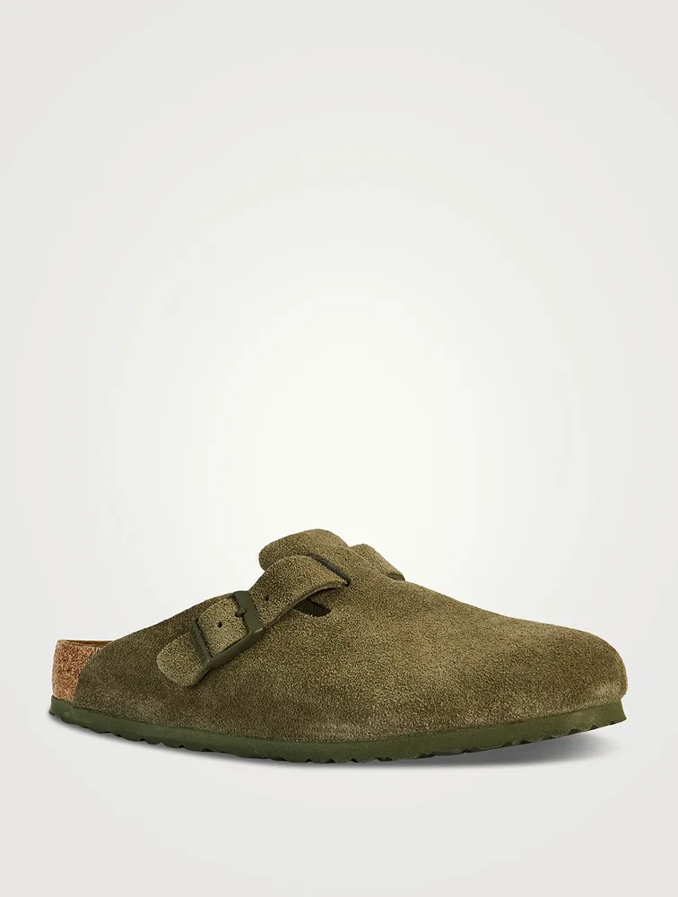 Boston Suede Leather Clogs
