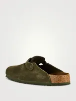 Boston Suede Leather Clogs