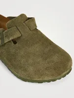 Boston Suede Leather Clogs
