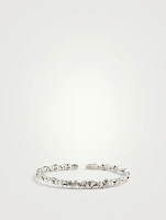 Rainbow Fireworks 18K White Gold Bangle Cuff Bracelet With Diamonds