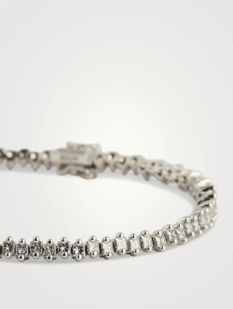 18K White Gold Diamond Tennis Bracelet