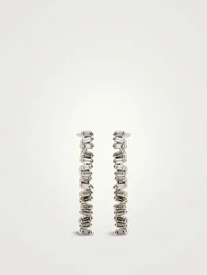 Mini Savannah 18K White Gold Diamond Drop Earrings