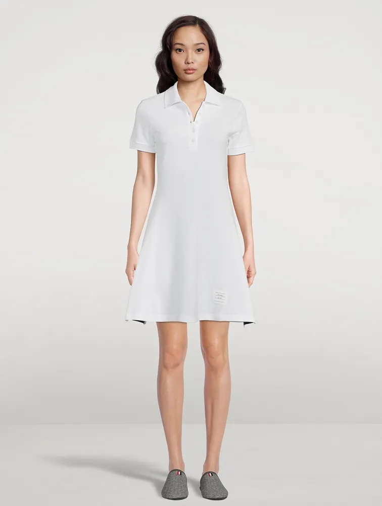 Flared Polo Mini Dress