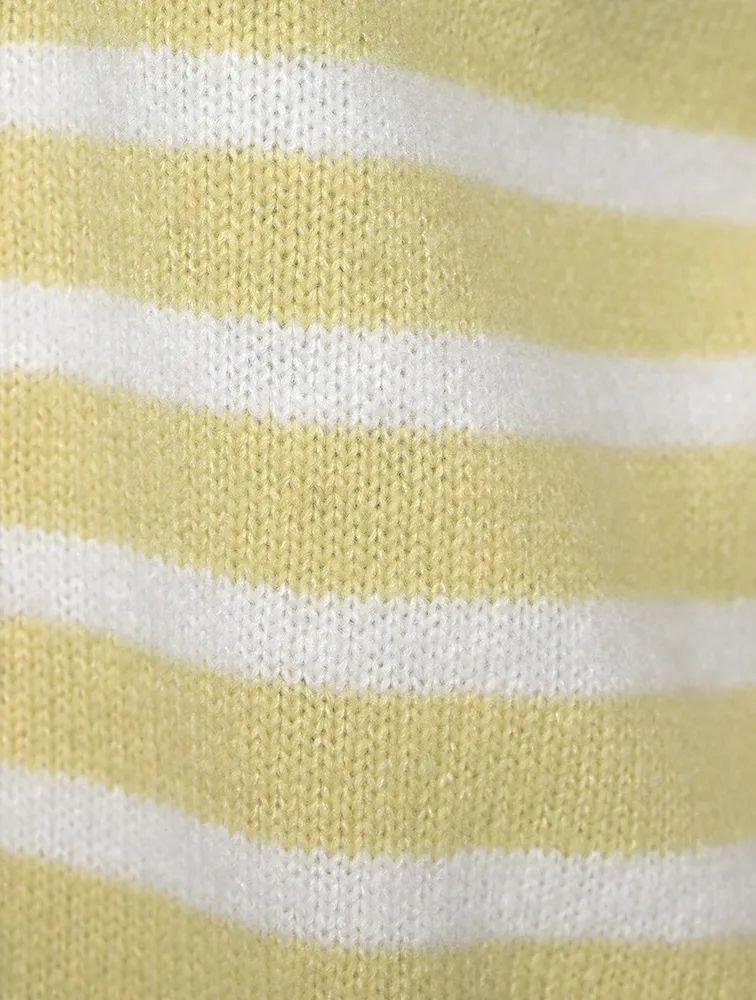 Striped Cashmere-Wool Cardigan
