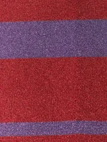 Lurex Striped Long-Sleeve Top