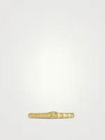 Ouroboros 18K Gold Ring With Emerald