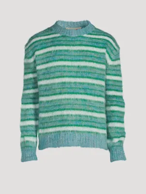 Mohair-Blend Striped Sweater