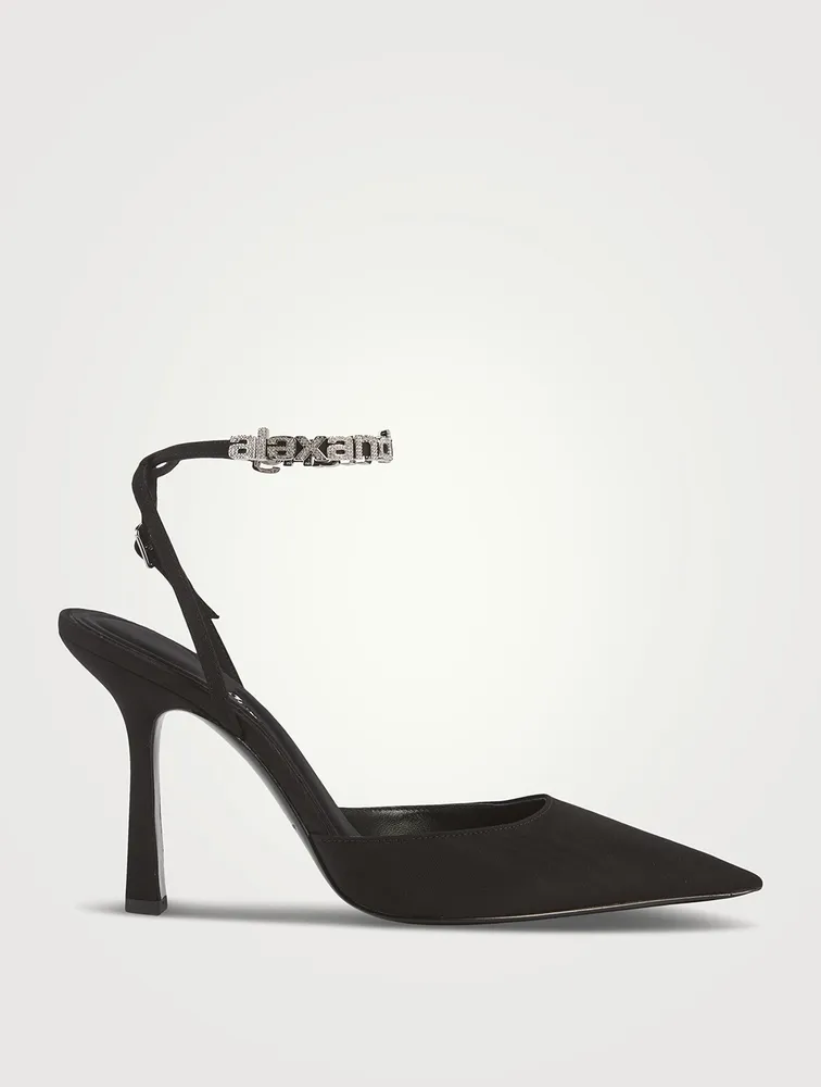 Delphine Embellished Ankle-Strap Pumps