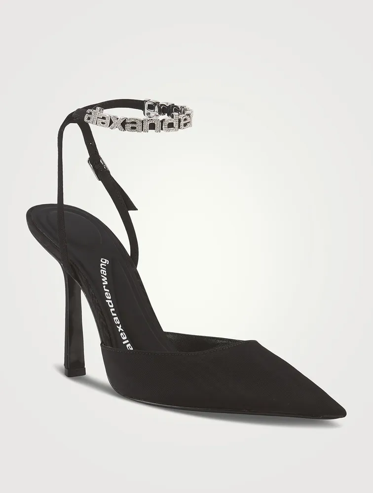 Delphine Embellished Ankle-Strap Pumps