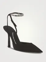 Delphine Embellished Ankle-Strap Pumps