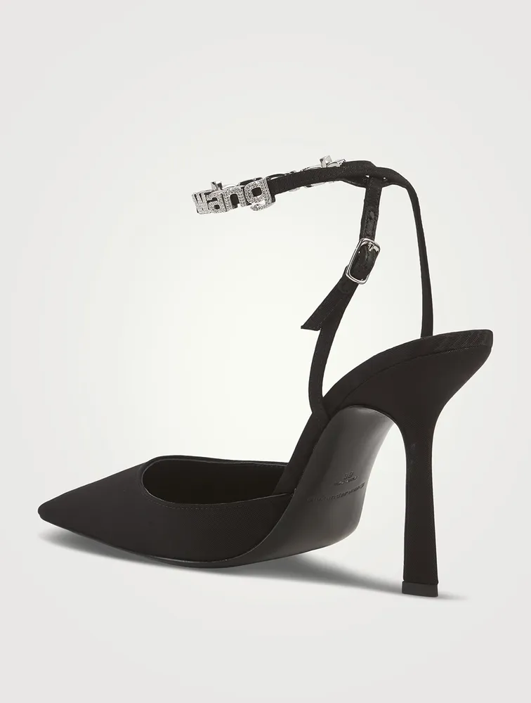 Delphine Embellished Ankle-Strap Pumps