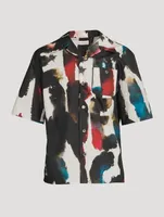 Short-Sleeve Shirt Watercolour Graffiti Print