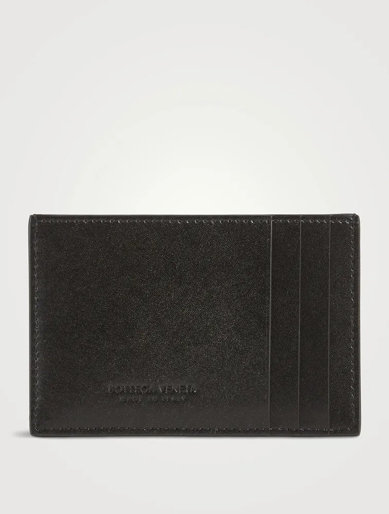 Intrecciato Leather Card Case