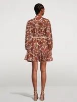 Tiggy Cotton Mini Dress Paisley Print