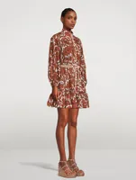 Tiggy Cotton Mini Dress Paisley Print