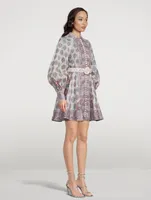 Vitali Linen Button-Up Mini Dress