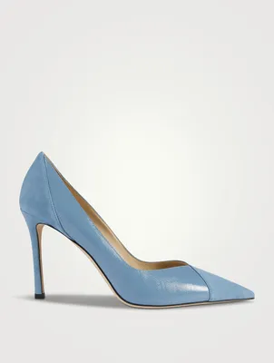 Cass Patent And Suede Pumps