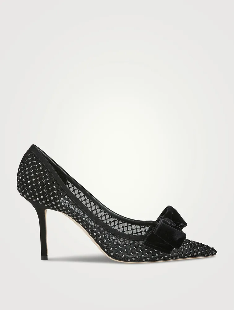 Love Crystal Mesh Pumps