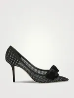 Love Crystal Mesh Pumps